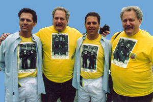 Photo of Richie and Ralph
(in blue shirts) with their friends, Harvey and Elliott Kaplan - August,
1993
